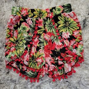 Women's Floral Pom-Pom Shorts NWOT